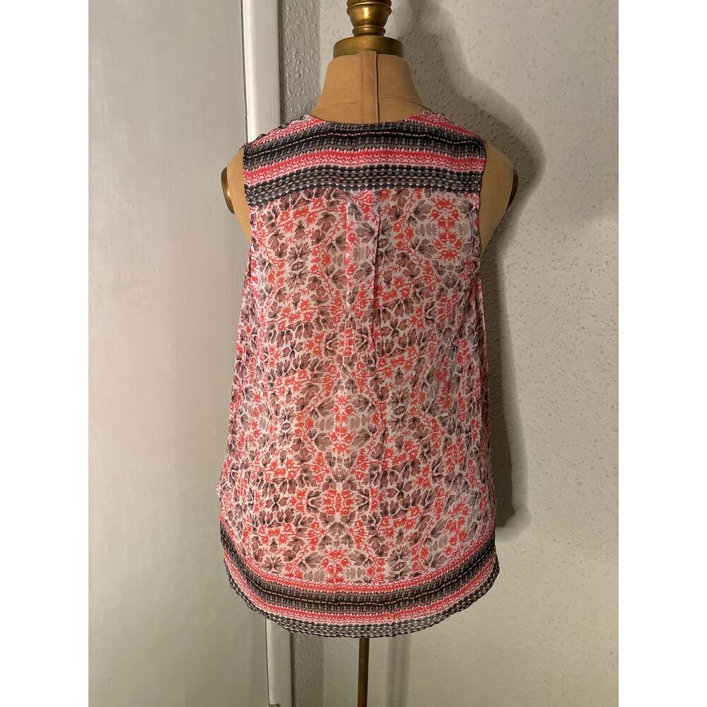 Lucky Brand Women's Printed Border Blouse S Bohemian Dopamine Fairycore Prints - Picture 2 of 10